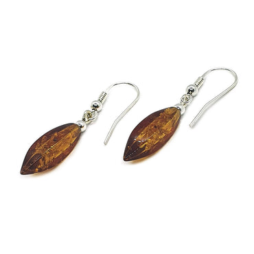 Sterling Silver & Amber Earrings (E268COT)