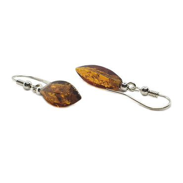 Sterling Silver & Amber Earrings (E268COT)