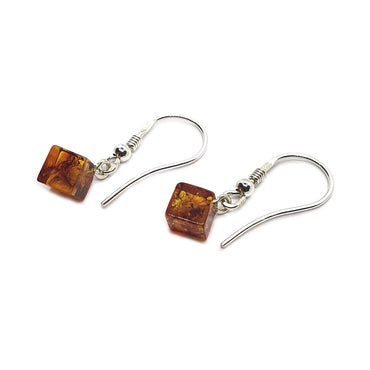 Sterling Silver & Amber Earrings (E274COT)