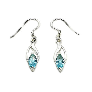 Sterling Silver & Blue Topaz Earrings (E306BTT)