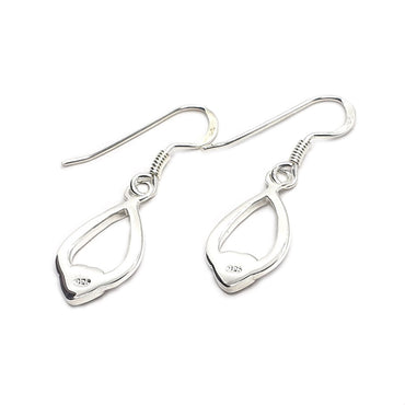 Sterling Silver & Blue Mother of Pearl "love heart" Earrings (E307BPT)