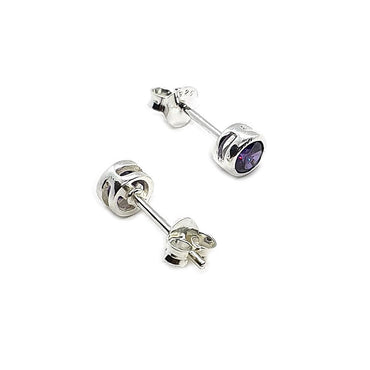Sterling Silver & Amethyst Earrings (E666AFT)
