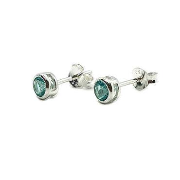 Sterling Silver & Blue Topaz Earrings (E666BTT)