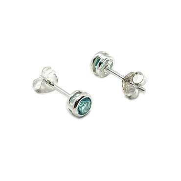Sterling Silver & Blue Topaz Earrings (E666BTT)