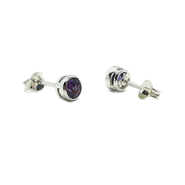 Sterling Silver & Amethyst Earrings (E667AFT)