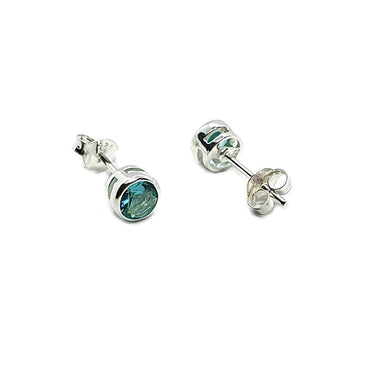 Sterling Silver & Blue Topaz Earrings (E667BTT)
