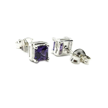 Sterling Silver & Amethyst Earrings (E672AFT)
