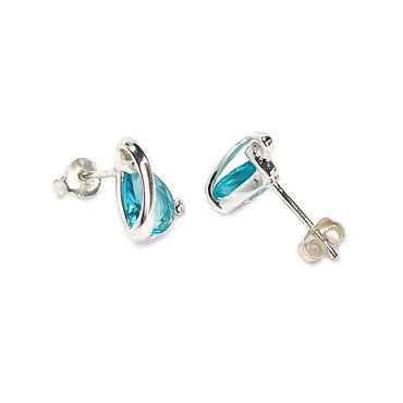 Sterling Silver & Blue Topaz Earrings (E675BTT)