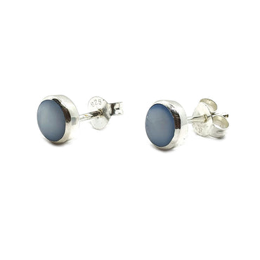 Sterling Silver & Blue Mother of Pearl Earrings (E682BPT)