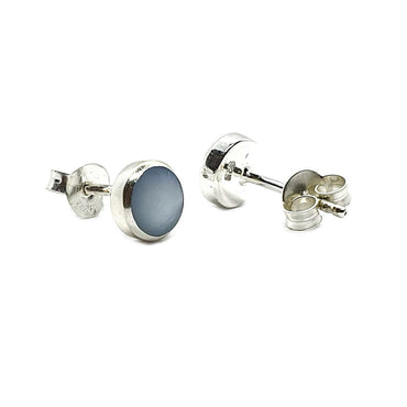 Sterling Silver & Blue Mother of Pearl Earrings (E682BPT)