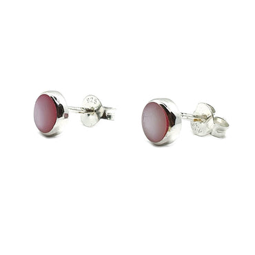 Sterling Silver & Pink Mother of Pearl Earrings (E682PPT)