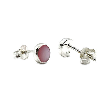 Sterling Silver & Pink Mother of Pearl Earrings (E682PPT)