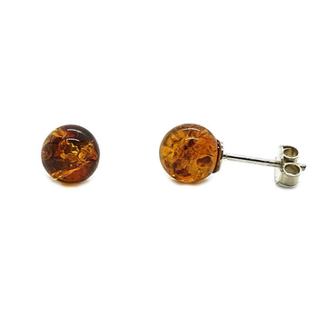Sterling Silver & Amber Earrings (E692COT)