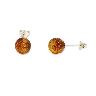 Sterling Silver & Amber Earrings (E692COT)