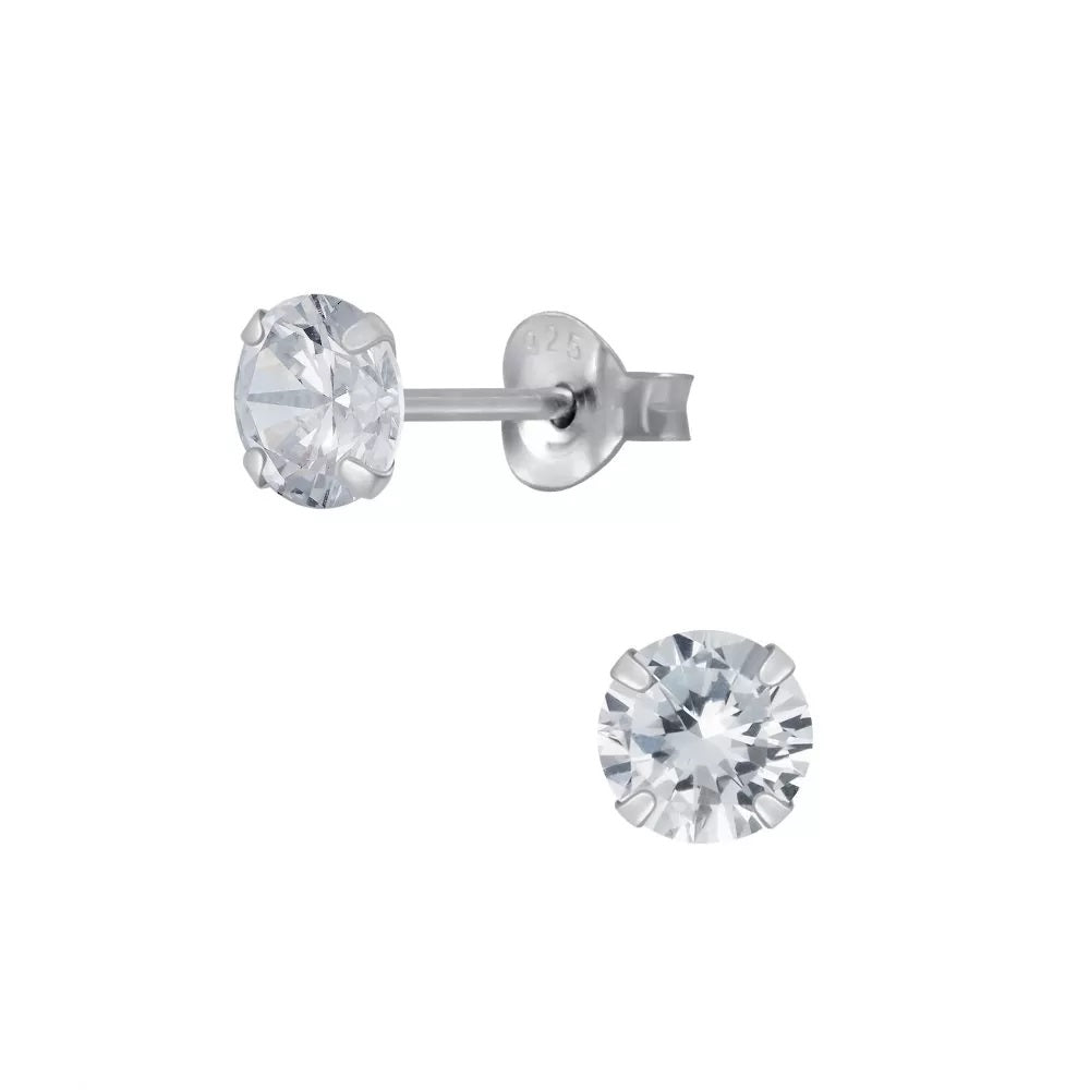 Sterling Silver & Cubic Zirconia Earrings (E729CZH)