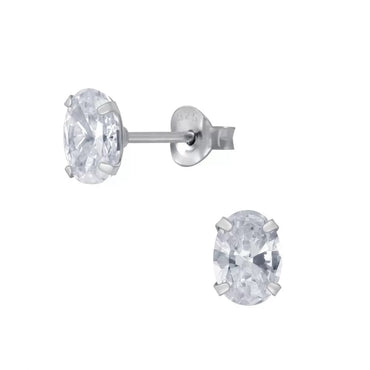 Sterling Silver & Cubic Zirconia Earrings (E731CZH)
