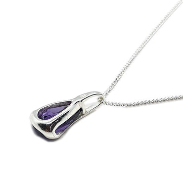 Sterling Silver & Amethyst Pendant (P409AFT)