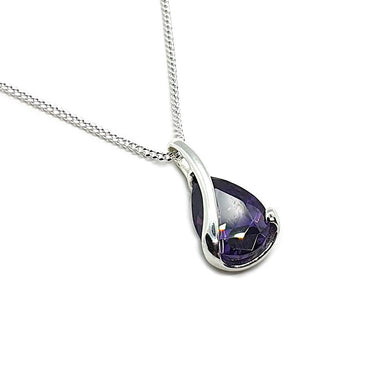 Sterling Silver & Amethyst Pendant (P409AFT)